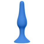 Синяя малая анальная пробка Slim Anal Plug Small - 10,5 см.