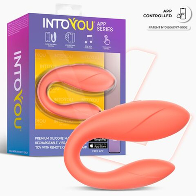 Коралловый интерактивный вибромассажёр для пар Couple Toy Salmon (Цвет: коралловый)