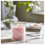 Свеча ароматическая IKEA LUGNARE (ЛУГНАРЕ), Жасмин, Розовый, 40 часов