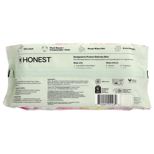 The Honest Company, Салфетки Sensitive Clean Conscious, без отдушек, 60 салфеток