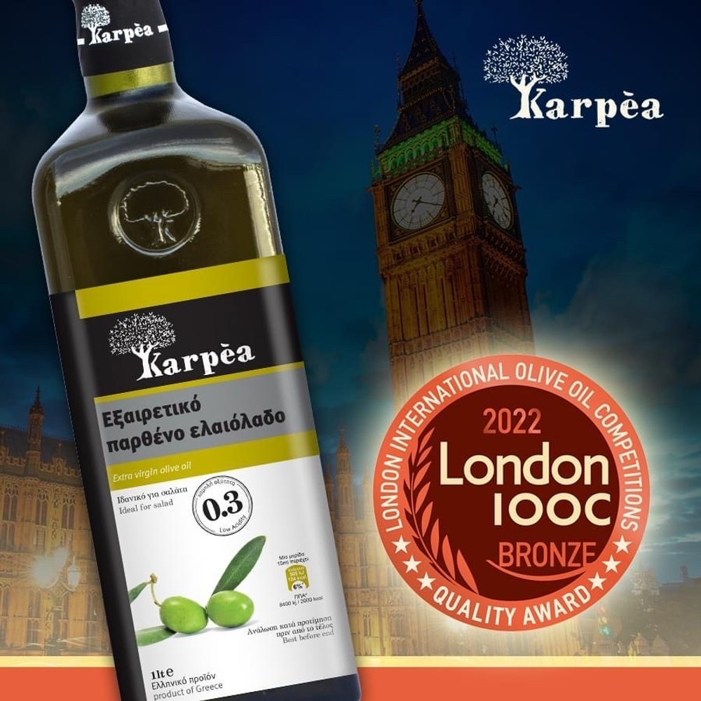 Оливковое масло Karpea 0.3 Extra Virgin 1 л, Греция