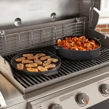 Голландская печь чугунная Gourmet BBQ System с крышкой-сковородой, 