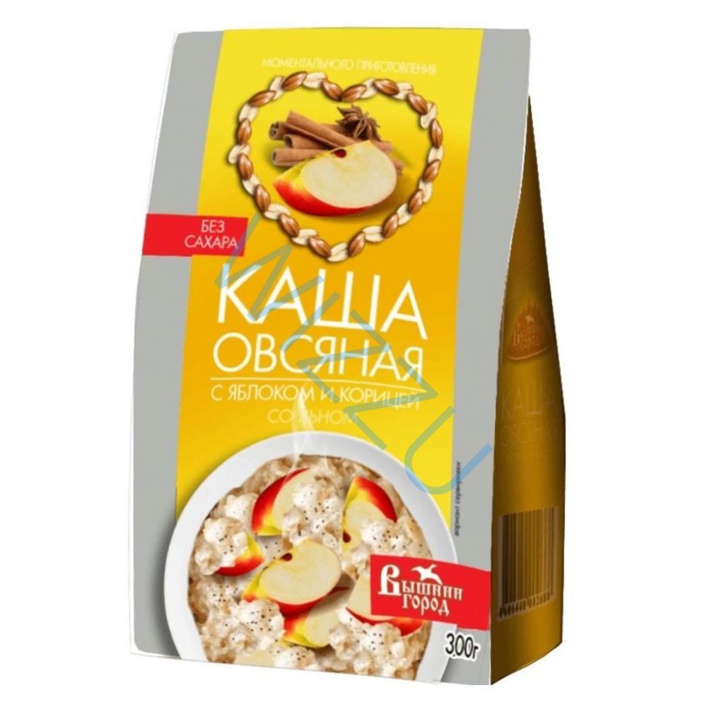 Каша овсяная "Вышний город" с яблоком и корицей со льном, 300 г