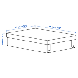 IKEA GÄRDESGÅRD  (ИКЕА ГЭРДЕСГОРД)  -  Коробка с крышкой - натуральный 25х35х8 см