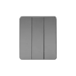Выключатель трехклавишный KRANZ Miele Round Титан KR-78-0707-2