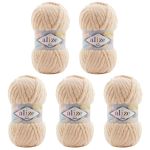 Пряжа Alize (Ализе) Softy Mega / уп.5 мот. по 100 г, 70м, 310 медовая пена