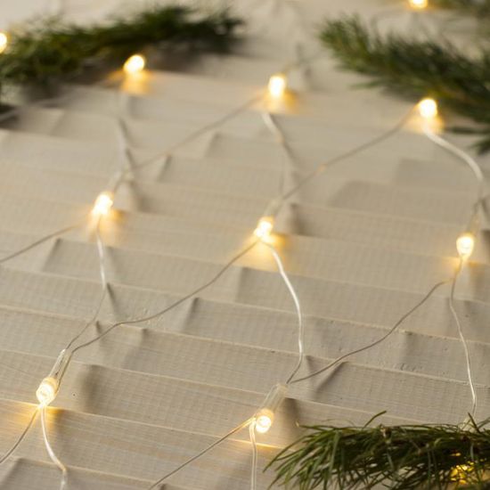 Гирлянда "Сеть", 1.6 х 1.6 м, LED-144-220V, 8 режимов, нить прозрачная, свечение тёплое белое