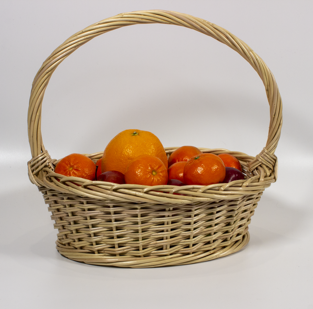 Корзинка овальная подарочная, арт. NO320, 32х22х11 см, высота с ручкой 30 см