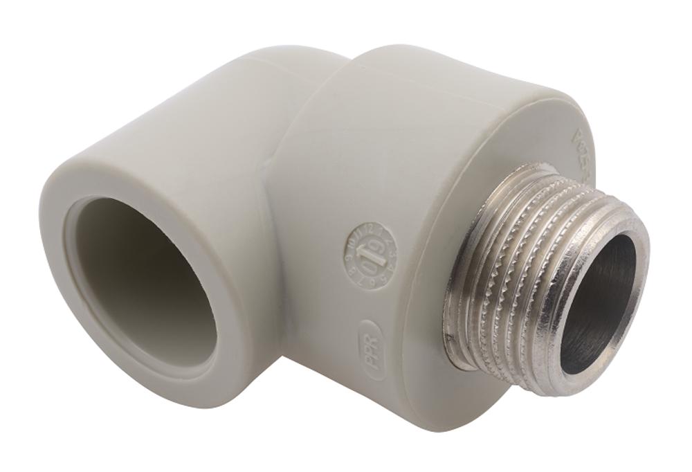 Угол с метал. нар/рез. Ду 25х3/4"  FV-Plast