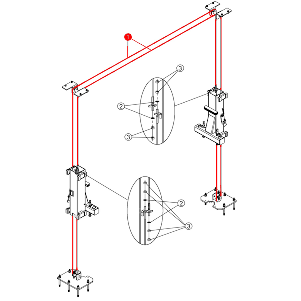 Трос синхронизации 8×10250 V2-4L, V2-4LH, V2-4LB