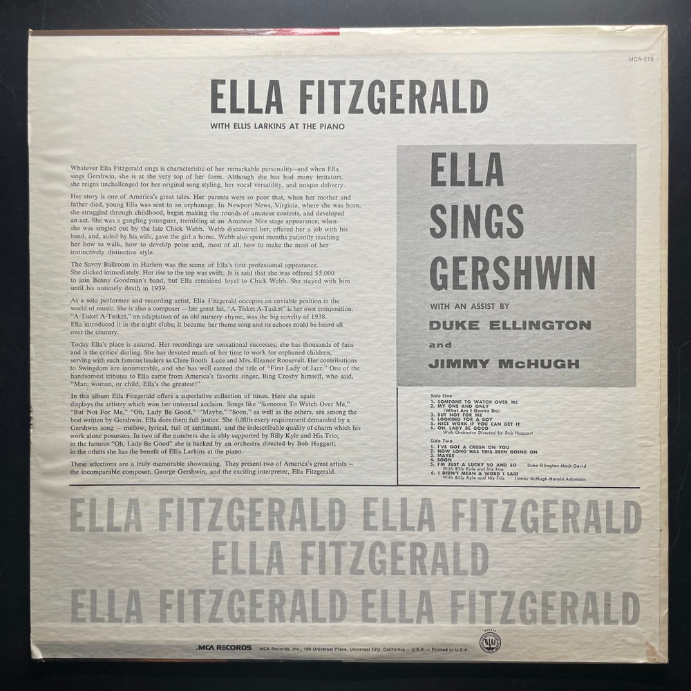 Ella Fitzgerald – Ella Sings Gershwin (США 1980г.)
