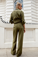 БРЮКИ ПРЯМОГО КРОЯ С ВЫСОКОЙ ПОСАДКОЙ — ZARA