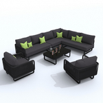 Лаунж зона угловая Ideal Patio БЕЛЛИСА модульная антрацит - каркас карбон