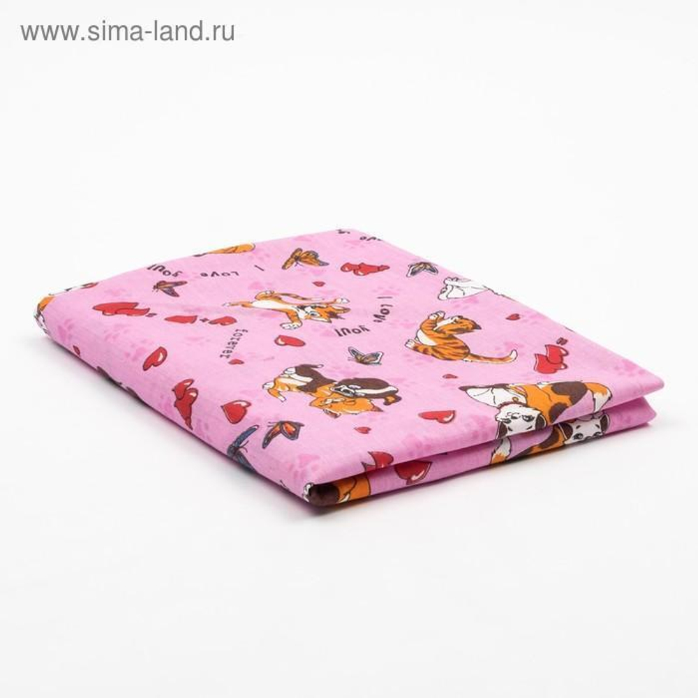 Простыня на резинке 60*120 бязь набивн. пл125 (Анастасия)