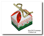 Коробочка код 0412 бонбоньерка размер 7.5х6х5 см