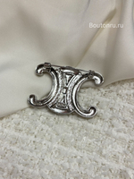 Брошь Сел. серебристая логотип
