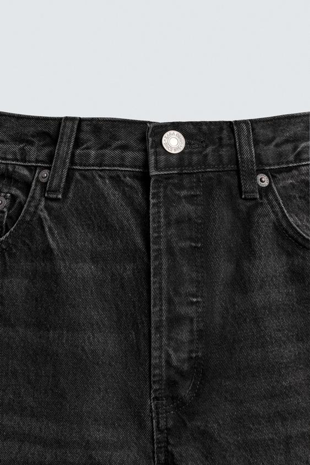 ZARA УКОРОЧЕННЫЕ ДЖИНСЫ SLIM FIT, УГОЛЬНЫЙ