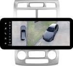 Магнитола для KIA Sportage 2 2004-2008 - Teyes LUX ONE 360 монитор 12.3" 2K QLED на Android 10, Быстрая, CarPlay, 4G SIM-слот, 4 камеры в комплекте