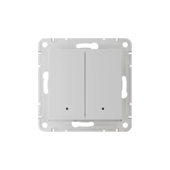 Выключатель двухклавишный с подсветкой с опц.нейтралью, L(N) Systeme Electric AtlasDesign Smart Белый ATN000117Z