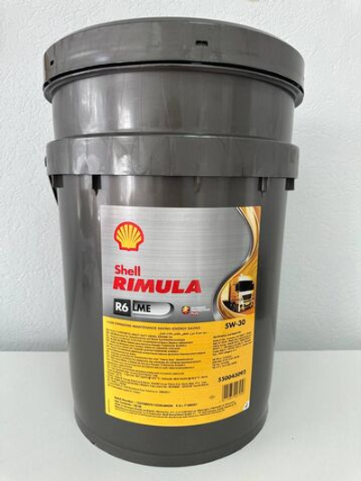 Масло моторное SHELL Rimula R6 LME 5W-30 синтетическое 20 л 550043092/550073271