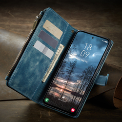 Многофункциональный чехол-кошелек CaseMe 3 in 1 Matte Wallet для Samsung Galaxy S25 Edge