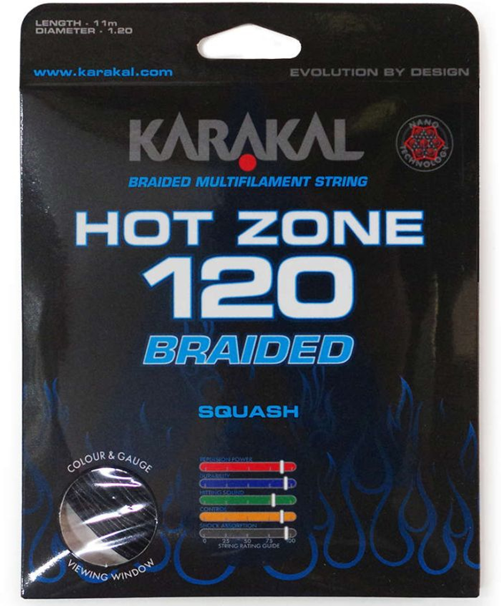 Naciag do squasha Karakal Hot Zone Braided (11 m) - black