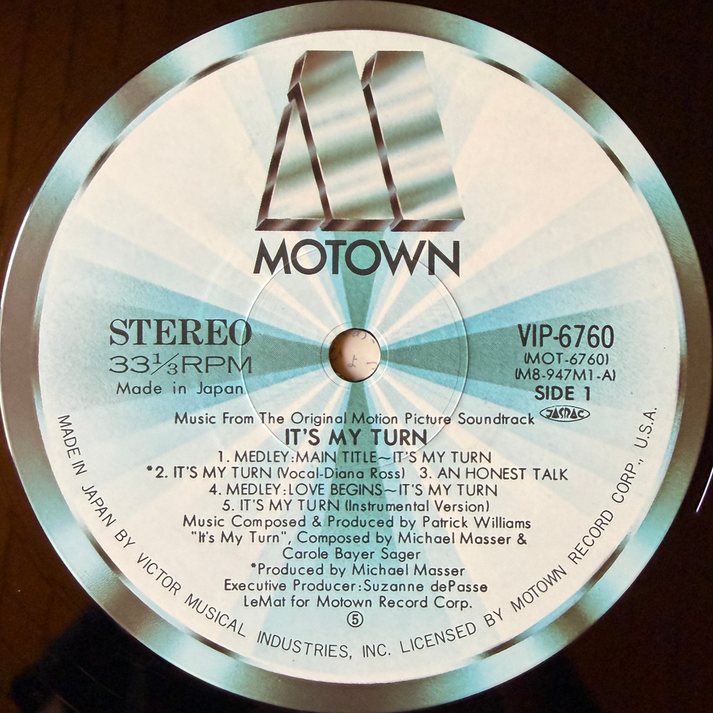 Виниловая пластинка Music From The Original Motion Picture Soundtrack "It's My Turn" LP