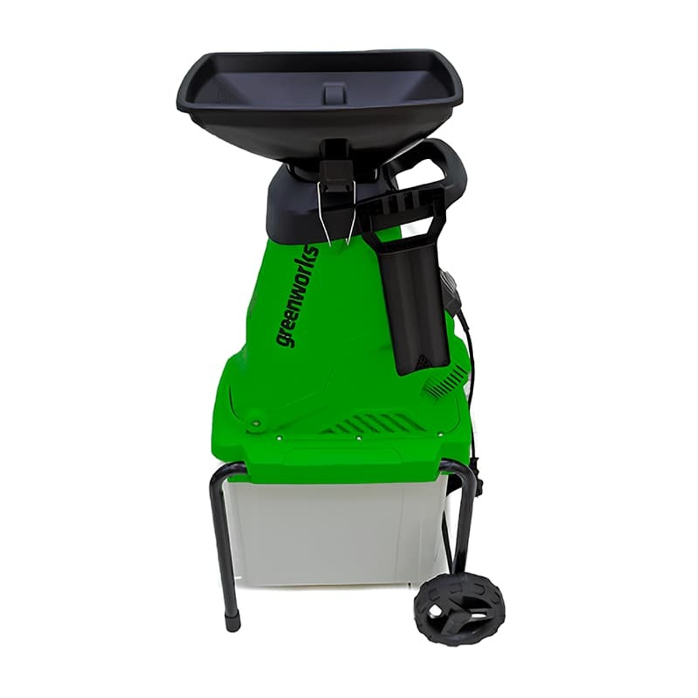Измельчитель садовый электрический Greenworks Арт. 2208007, 220 В, 2800 Вт с контейнером