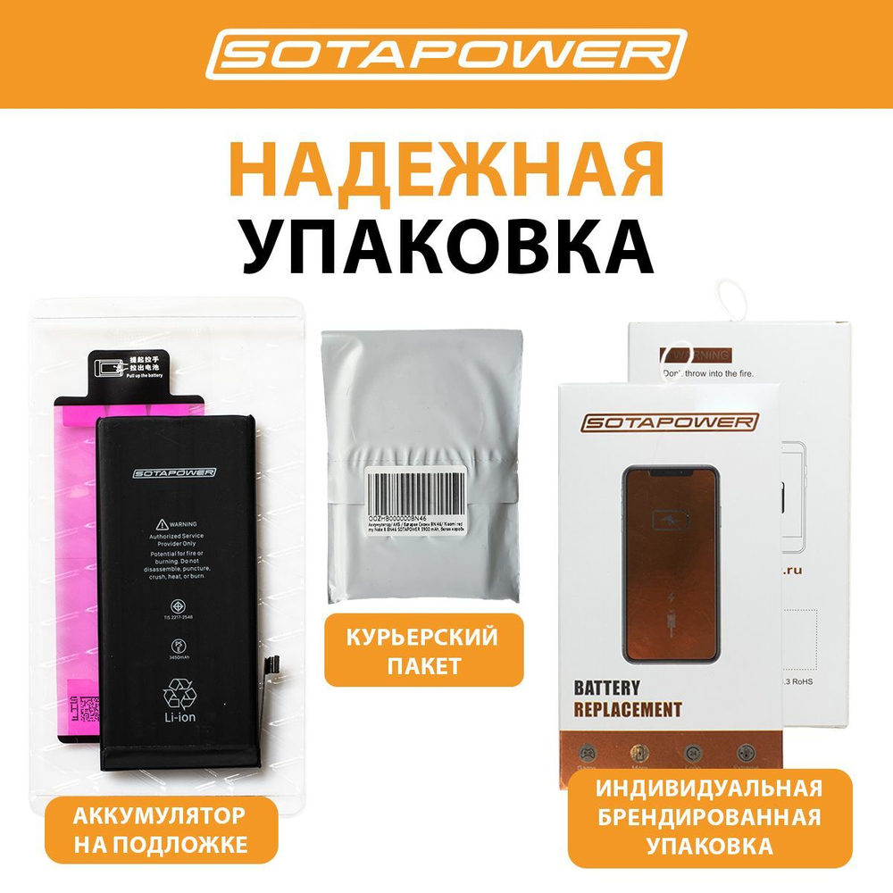 Аккумулятор iPhone XR с набором инструментов / АКБ / батарея айфон XR / АКБ / повышенной ёмкости SOTAPOWER 3450 mAh.