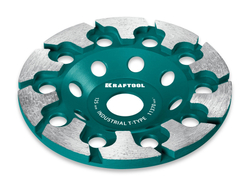 KRAFTOOL T-Type d 125 мм, сегментная алмазная чашка, INDUSTRIAL (33446-125)