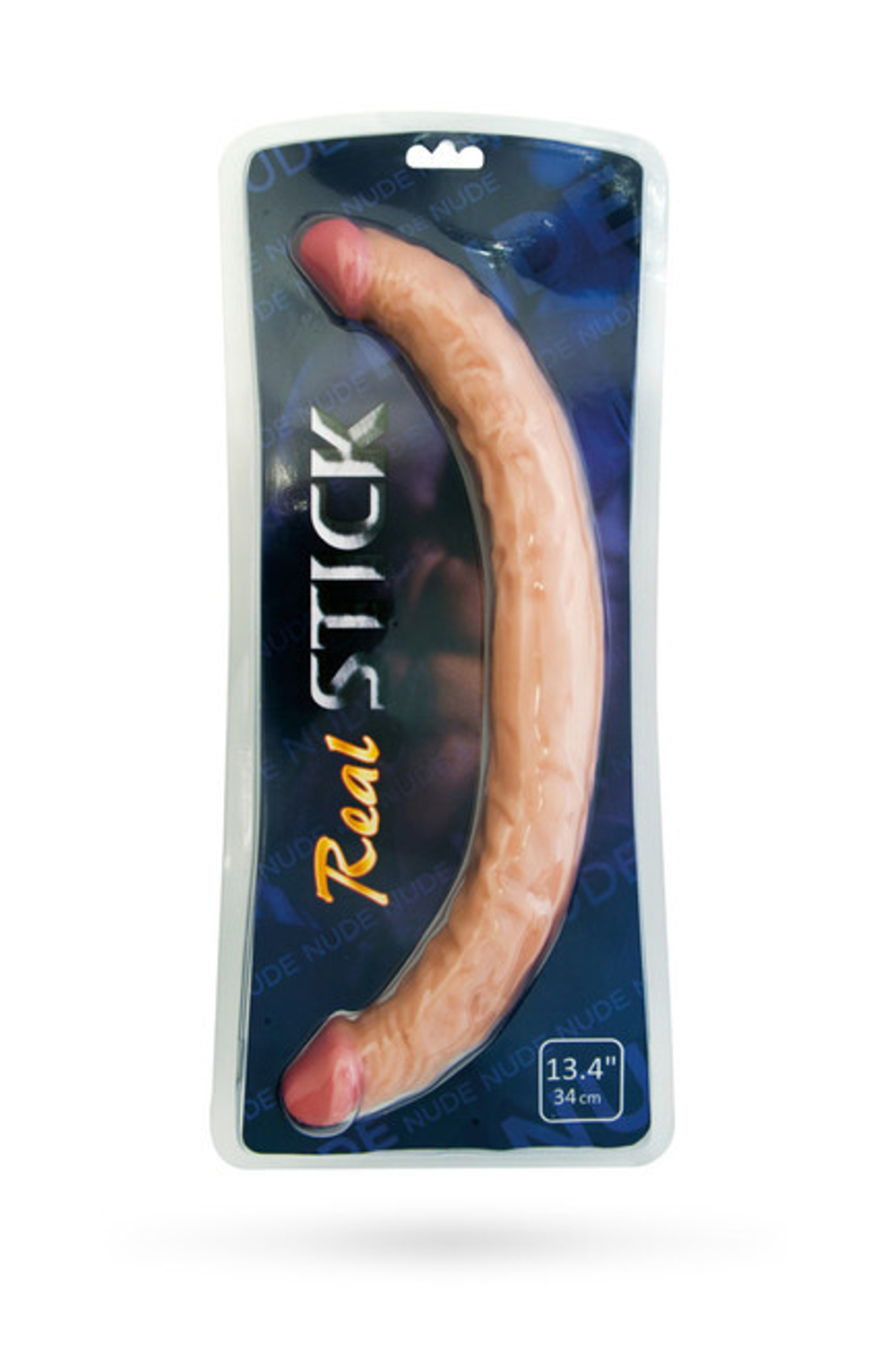 Двусторонний реалистичный фаллос Real Stick (Цвет: телесный)