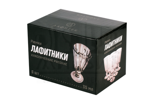 Подарочный набор из 6 рюмок-лафитников "ЛАФИТЕК" 35 мл "Классический"