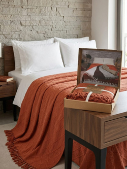 Velora Home Плед Однотонный-1 Кирпичный цвет 200х230 100% Хлопок