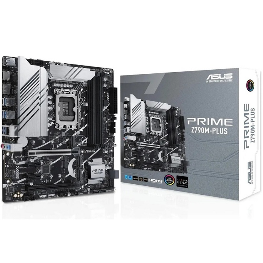 Материнская плата ASUS PRIME Z790M-PLUS (LGA1700/Z790/4xDDR5/2xPCI-Ex16/2xPCI-Ex1/3xM.2/SB7.1/GLAN/DP/HDMI/mATX)