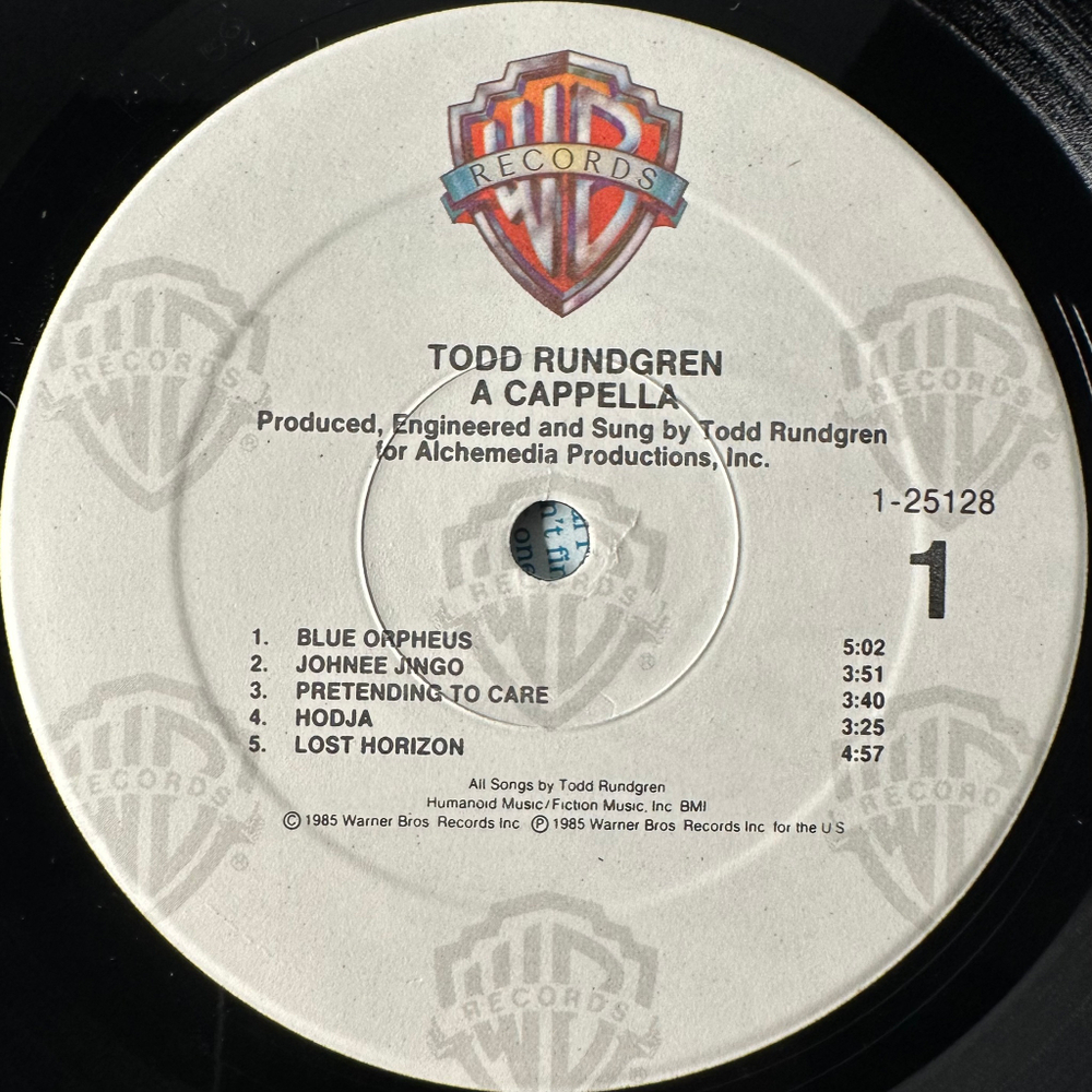 Todd Rundgren ‎– A Cappella (США 1985г.)
