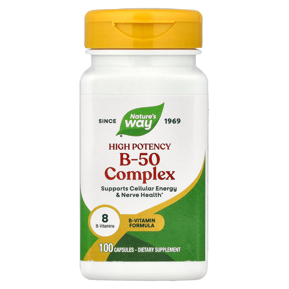 Nature's Way, комплекс витаминов B-50, 100 капсул