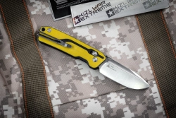Складной нож SRM Rubik Satin сталь D2 рукоять Yellow/Black G10 (7228)