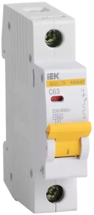Автоматический выключатель ВА47-29 1P C 63А 4,5кА IEK