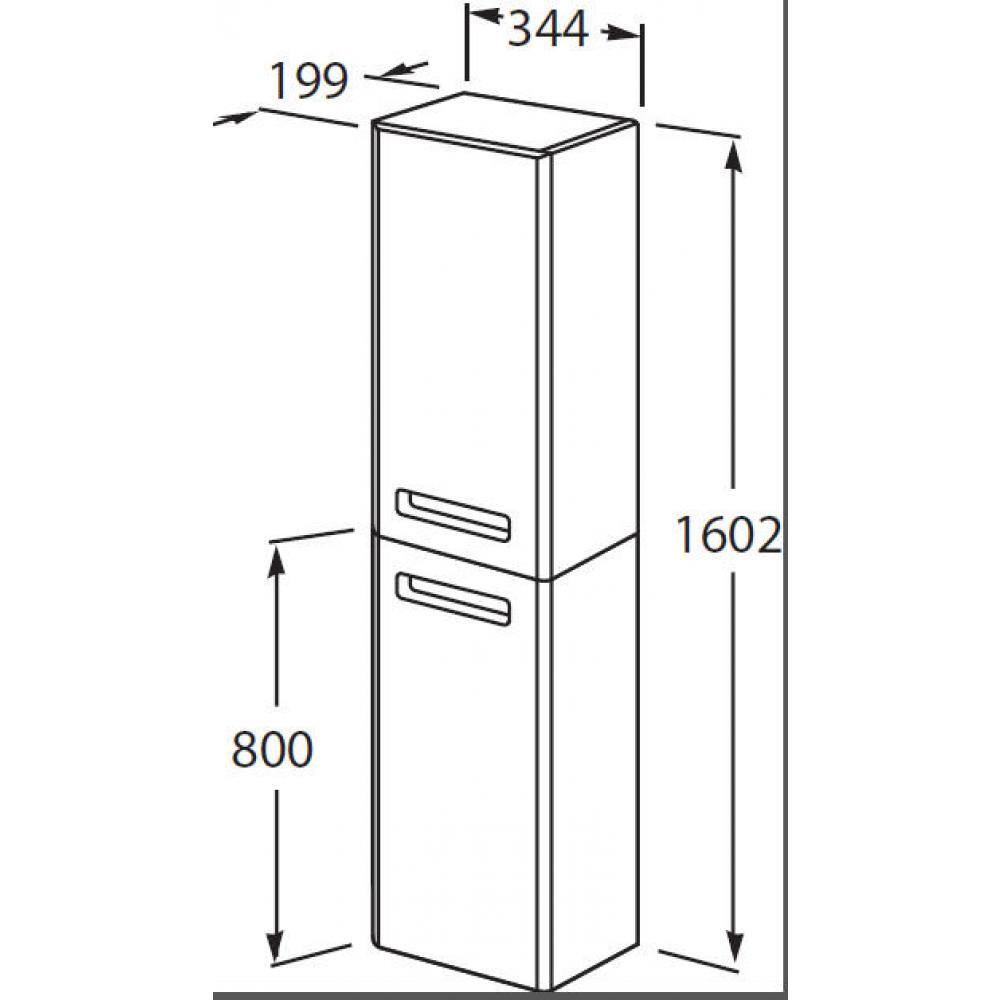 Шкаф-колонна Roca The Gap Original правый белый глянец ZRU9302883