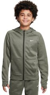 Детская теннисная толстовка Nike Kids Therma-FIT Full-Zip - cargo khaki/white