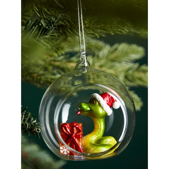Ёлочная игрушка festive snake из коллекции new year essential