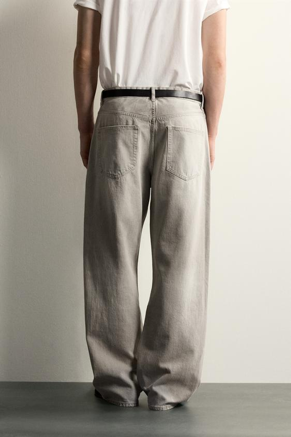 ZARA ДЖИНСЫ LOOSE FIT, СЕРЫЙ