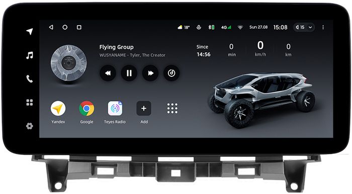 Магнитола для Honda Crosstour - Teyes LUX ONE ROUND монитор 12.3" 2K QLED на Android 10, Быстрая, CarPlay, 4G SIM-слот