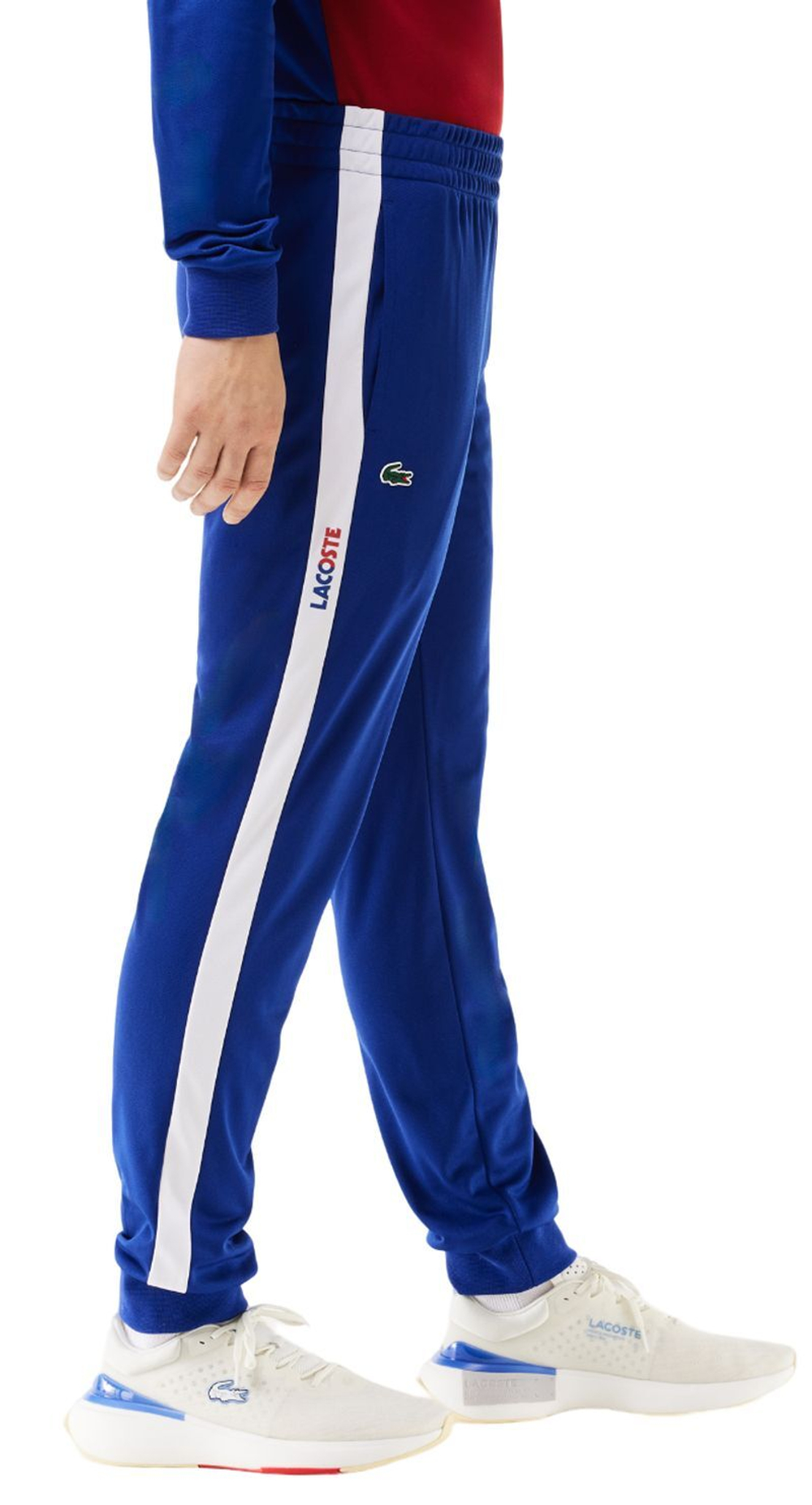 Мужские теннисные штаны Lacoste Technical Pants - blue/white