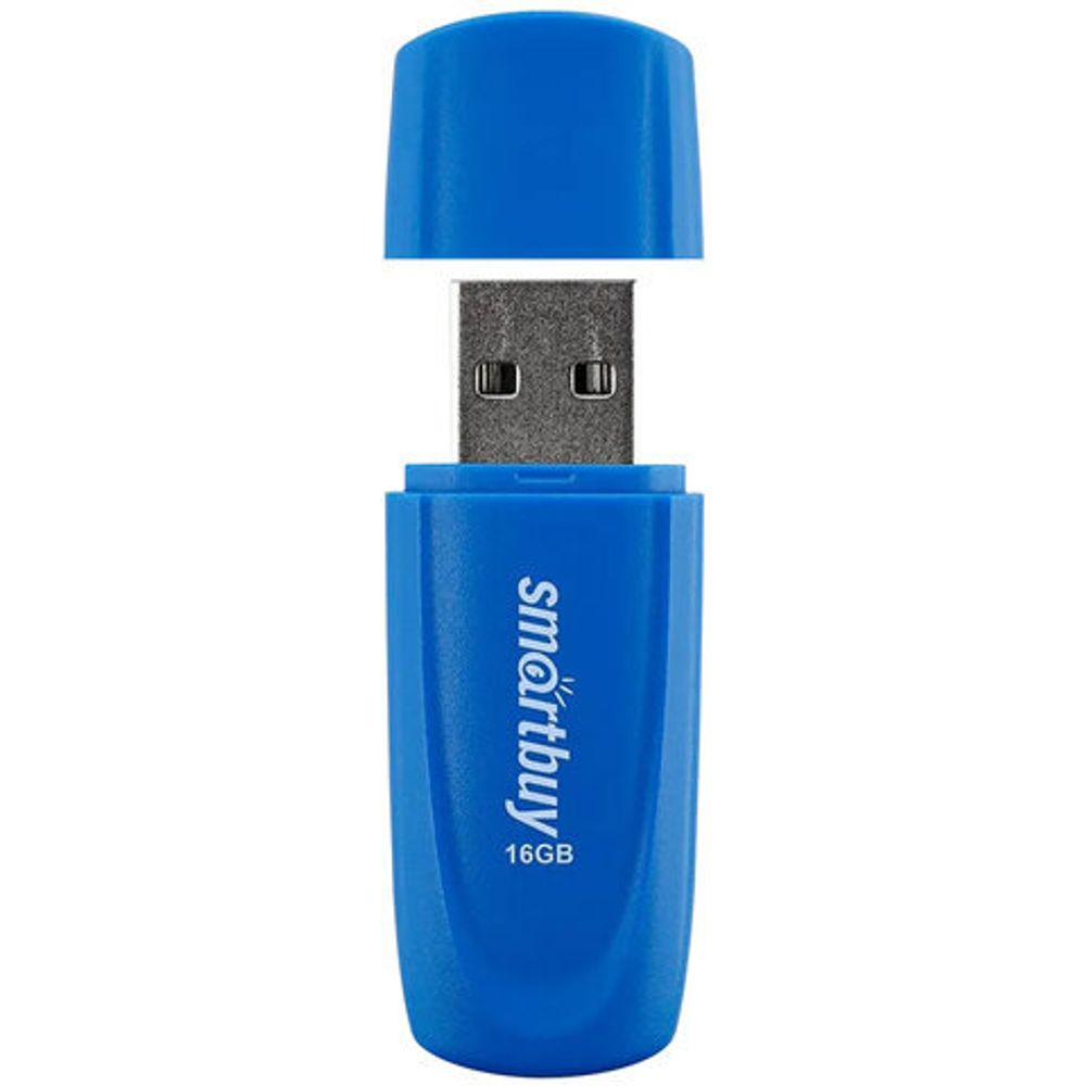 Флеш-диск 16 GB SMARTBUY Scout USB 2.0, синий, SB016GB2SCB