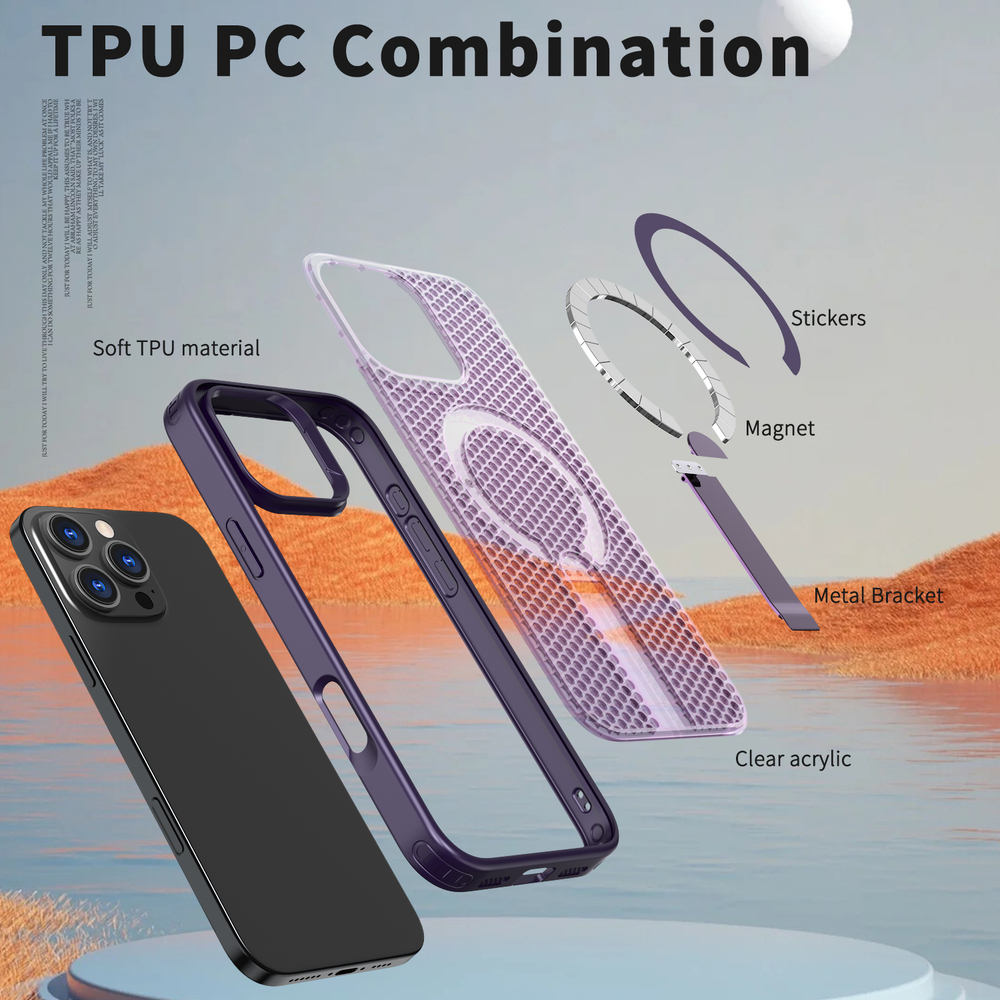Прозрачный чехол Mesh Pro Magnetic Case для iPhone 16 Pro Max