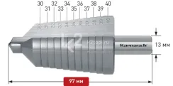 Ступенчатое сверло Ø 30-40 мм, Karnasch, арт. 21.3014
