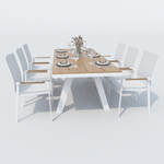 Стол обеденный Ideal Patio МИРРА 220 см белый