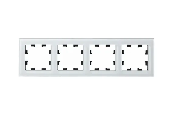 Рамка Systeme Electric ATLASDESIGN Nature 4-постовая стекло белый 38685