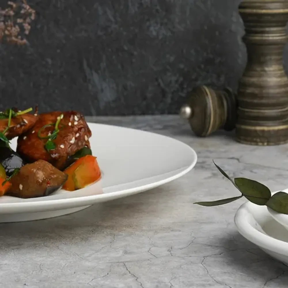 Тарелка d 25,5 см h3 см с широкими полями белая фарфор P.L. Proff Cuisine [6]